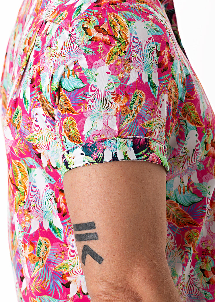ZEBRA DAZZLE SHIRT- ROSE-David Smith Australia