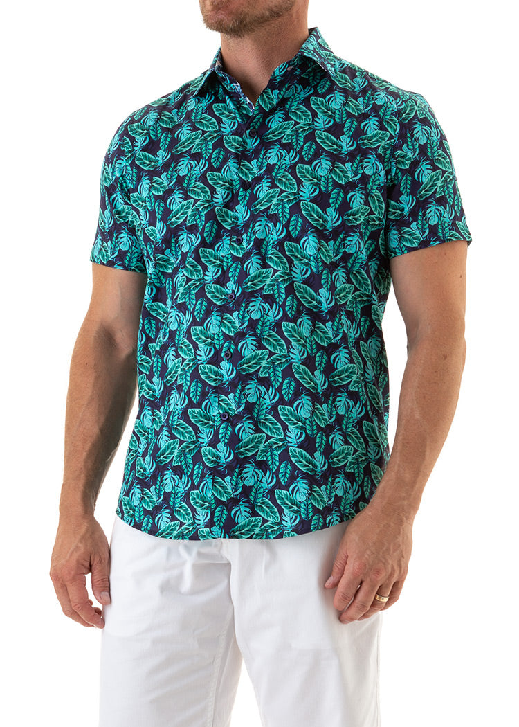 SUMMER ESSENCE SHIRT NAVY-David Smith Australia