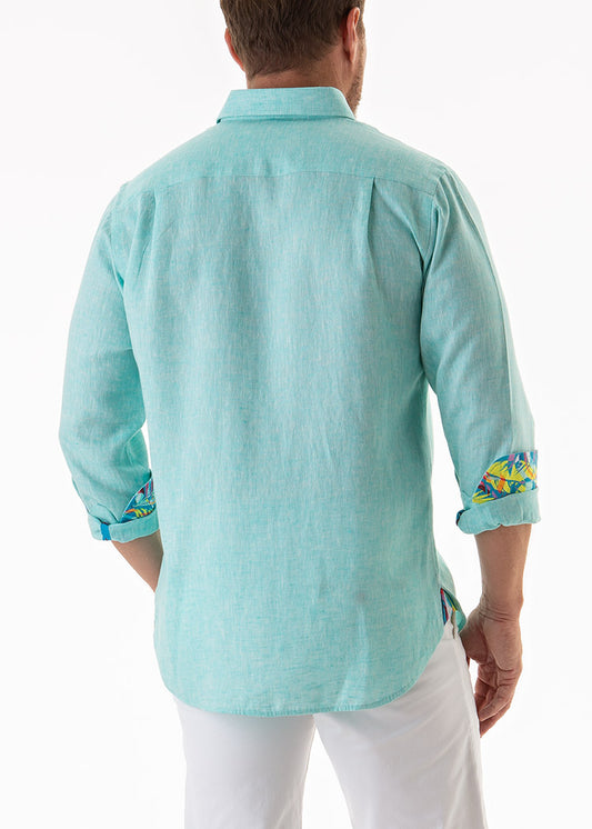 LANIKAI LINEN SHIRT TURQUOISE